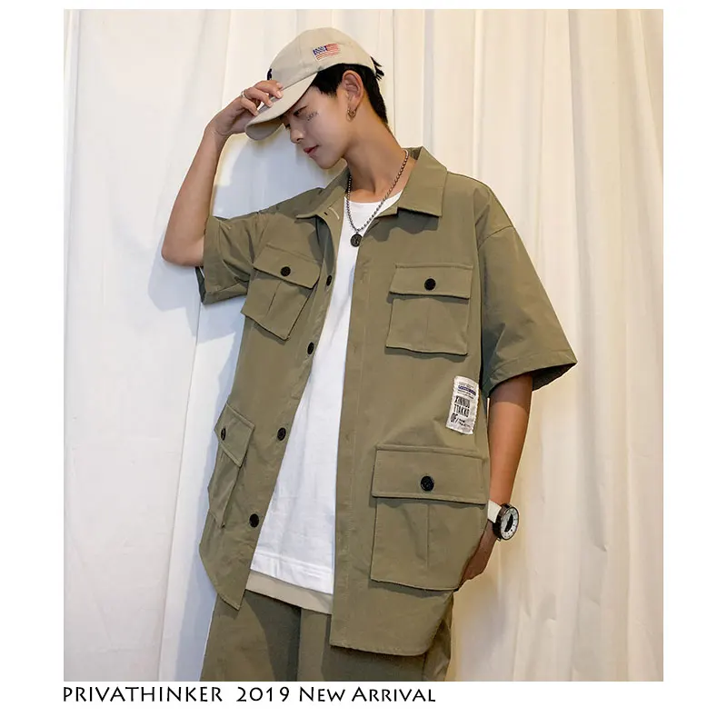 Privathinker Для мужчин Харадзюку уличная одежда спортивный костюм карго 2019 летние