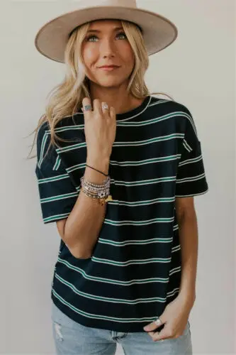 

Maternity Clothes T-Shirt Pregnancy Striped Pregnant Nursing Baby For Maternity Multifunction Fashion Sleeve Striped Blouse