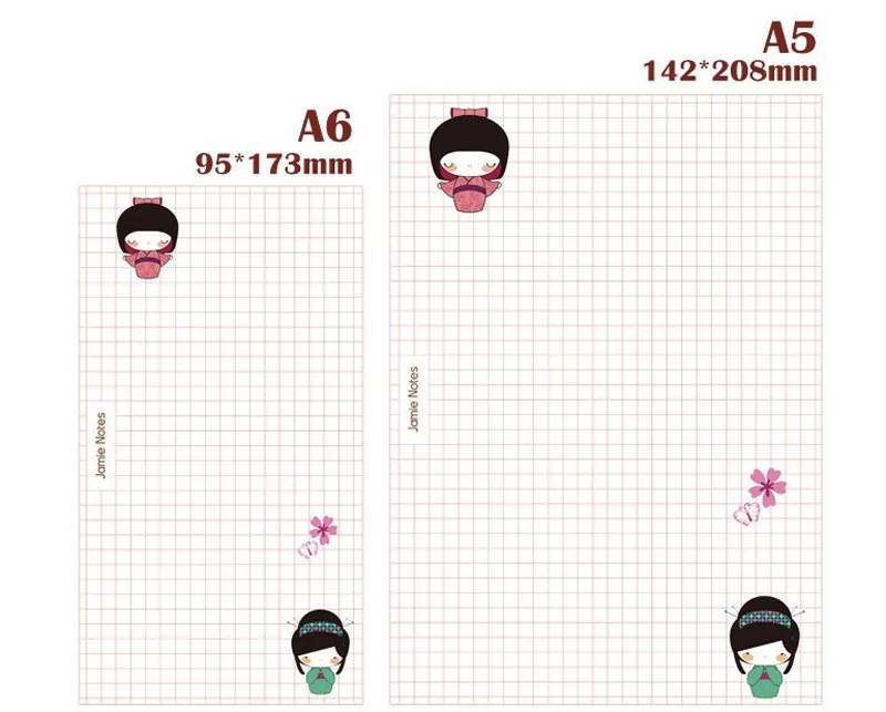 Дневник для девочек серии Cute Girly s A5 & A6 цветной Внутренний сердечник наполнителем