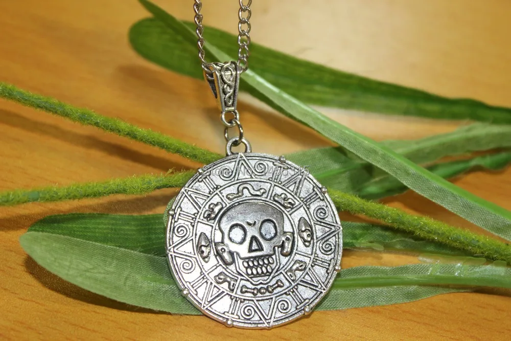 Pirates of the Caribbean Coin Pendant Necklace-Cursed Pirate Doubloon Necklace | Украшения и аксессуары