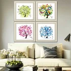 Набор для рукоделия, вышивка бисером, вышивка крестом, четыре сезона, хлопковые нити, домашний подсчет