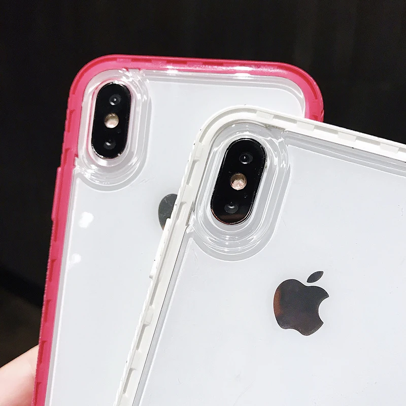 Карамельный цвет, волнистая оправа, противоударный чехол для iphone 11 XS Max XR 6 6s 7 8 Plus, прозрачный TPU+ PC, жесткий защитный чехол для телефона