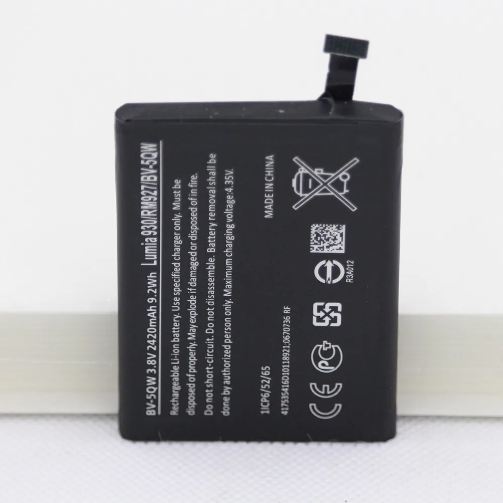 10 шт./лот BV-5QW аккумулятор для мобильного телефона Nokia lumia 930 BV5QW 2420 мАч мобильный