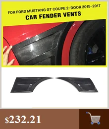 1 пара углеродного волокна Гонки на передний бампер сбоку Fender панелей Vent воздухозаборника Чехлы для Форд Мустанг купе 2-дверный