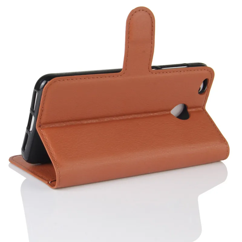 Litchi Texture Wallet Flip Leather Phone Case Cover For Xiaomi Redmi 4 Holster Bag With Stand Card Slots | Мобильные телефоны и