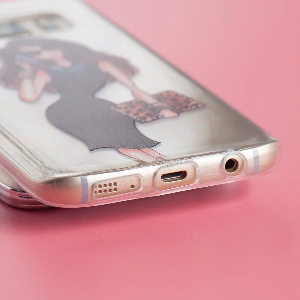 Чехол для samsung galaxy s6 s6edge плюс s5 S6edge + s7 s7edge прозрачный силиконовый Фрукты Цветы