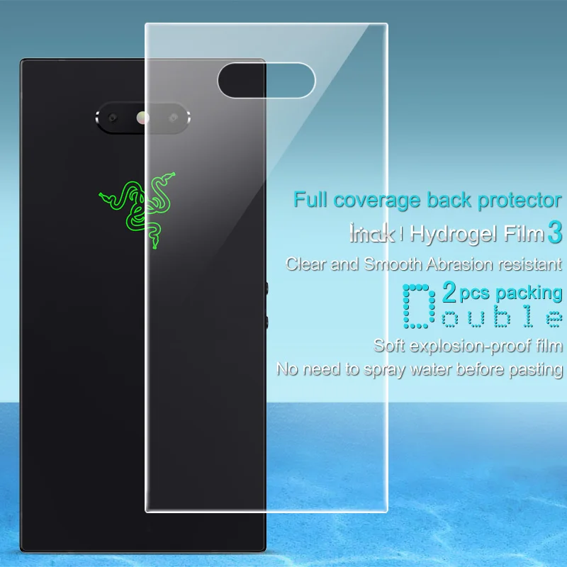 Imak 2 шт./упак. прозрачная Гидрогелевая пленка 3th Gen для razer Phone2 3D полное покрытие Phone