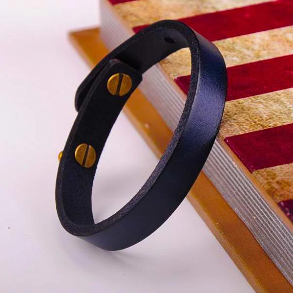 G370 синий простой стильный браслет из натуральной кожи для женщин | Украшения и