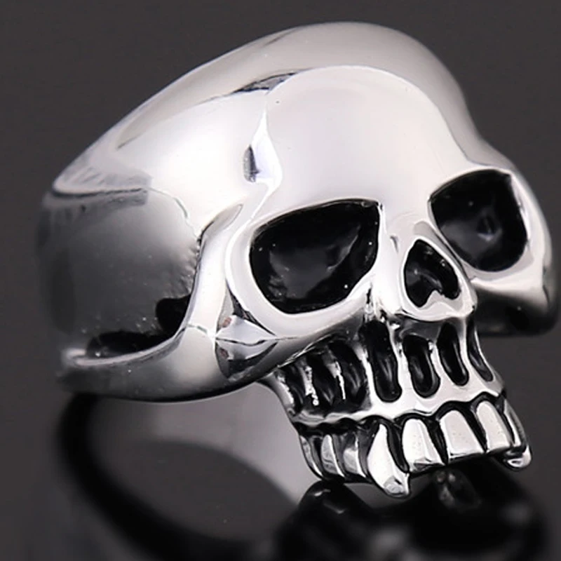 2019 крутой череп панк кольцо нержавеющая сталь мужской панк-рок Винтаж Jewelry