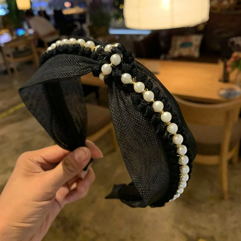 Женские резинки для волос с жемчужинами простые эластичные винтажные обручи