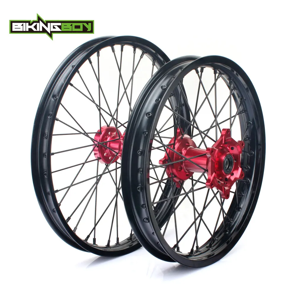 711 611 Pair BIKINGBOY 2" 19" обод колеса концентратора для HONDA CR 125 250 R 02-13 CRF250R 04-19 CRF250X CRF450R 02-19 CRF450X 18 17 16 15 спереди и сзади - Цвет: 711 611 Pair