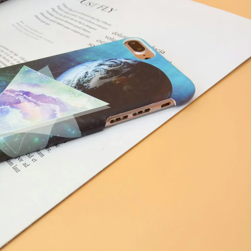 Новый Геометрия звезд земли матовый чехол для iPhone X 10 ультра тонкий жесткий