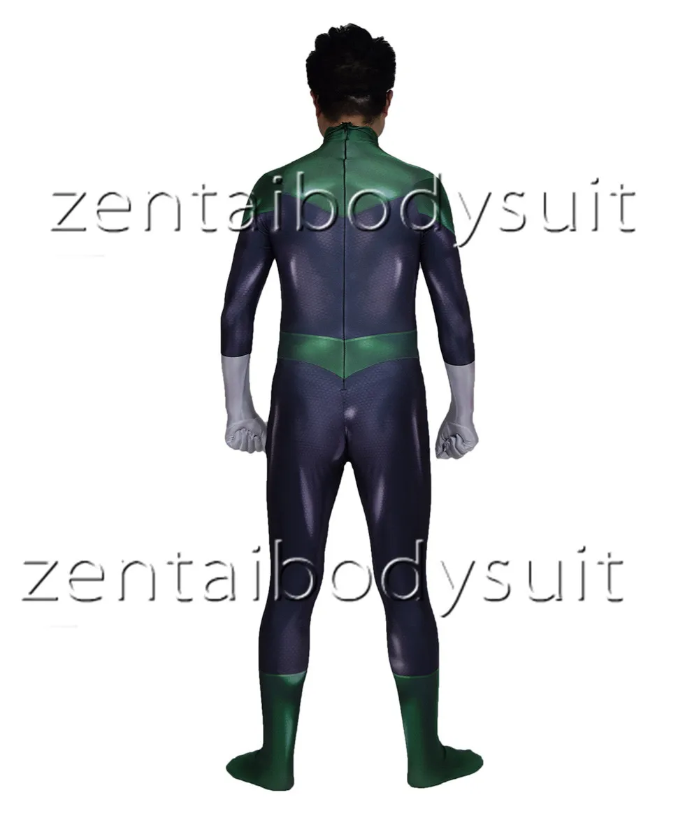 3D печать Косплей Moive спандекс кожа Zentai боди супергерой Зеленый Фонарь Бесплатная