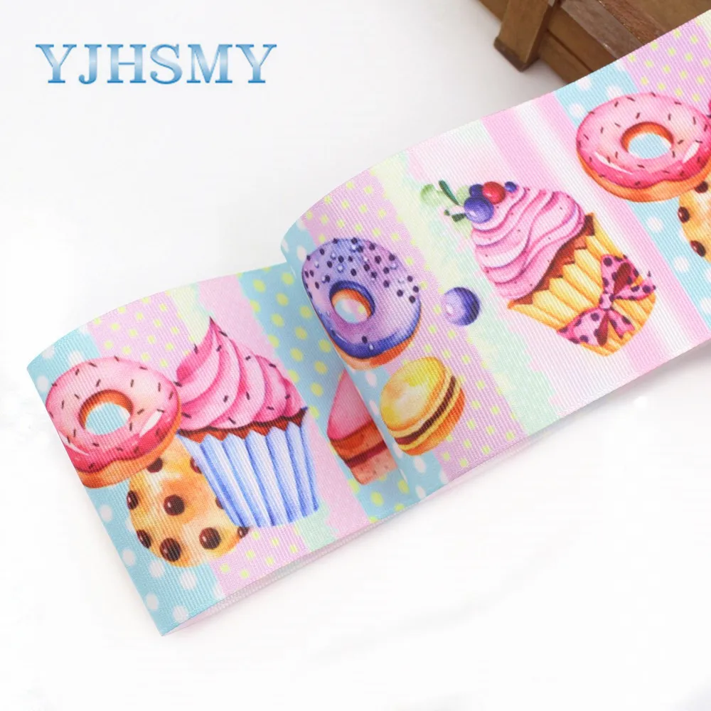 YJHSMY I-19426-1108 10 ярдов 75 мм Мультяшные ленты термопечать grosgrain аксессуары для одежды