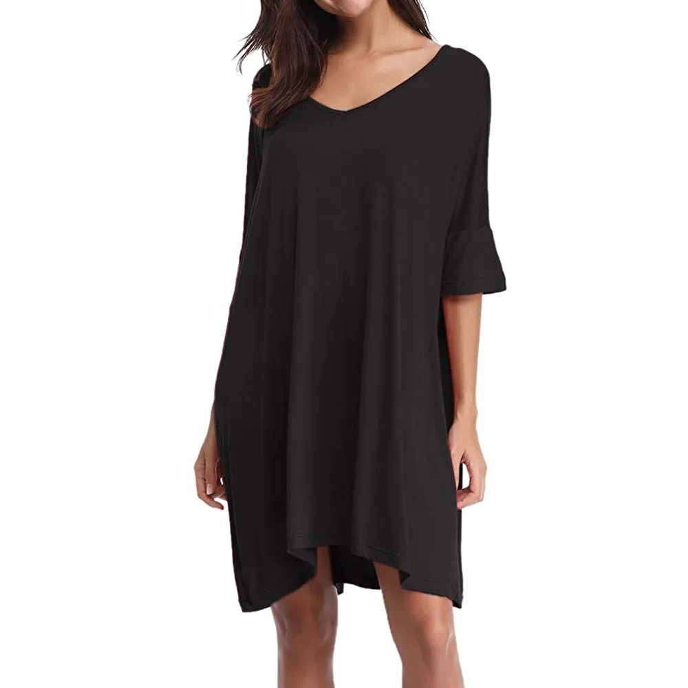 Женская футболка с коротким рукавом и V-образным вырезом | одежда