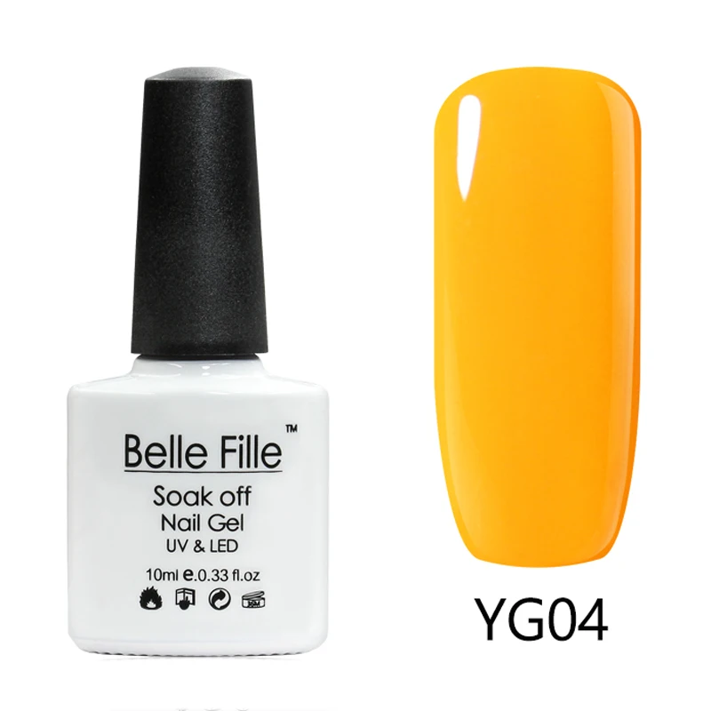 Belle Fille 10ML Gel Nail Polish Lacquer Manicure Varnish UV Soak Off Neon Art Vernis Semi Permanent | Красота и здоровье