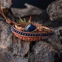 7 kinds bracelet for women natural stones crystal gilded charm 3 strands wrap bracelets bohemian leather bracelet jewelry gifts