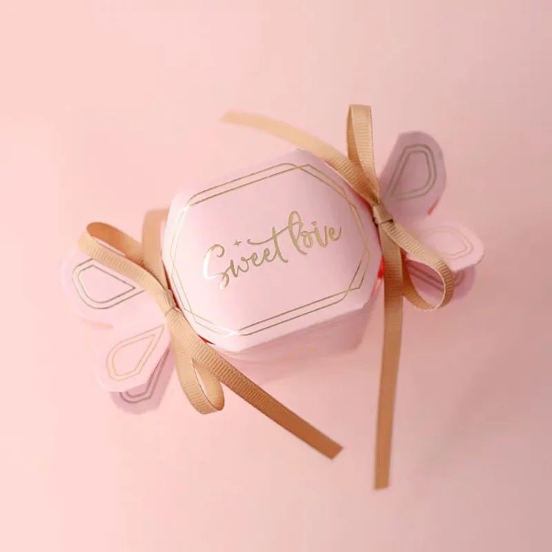 Pink B AVEBIEN, новинка, коробка для конфет с рыбьим хвостом, свадебный подарок для сувениры для гостей, товары для свадебной вечеринки, свадебные сувениры, коробка для конфет, упаковка - Цвет: Pink B