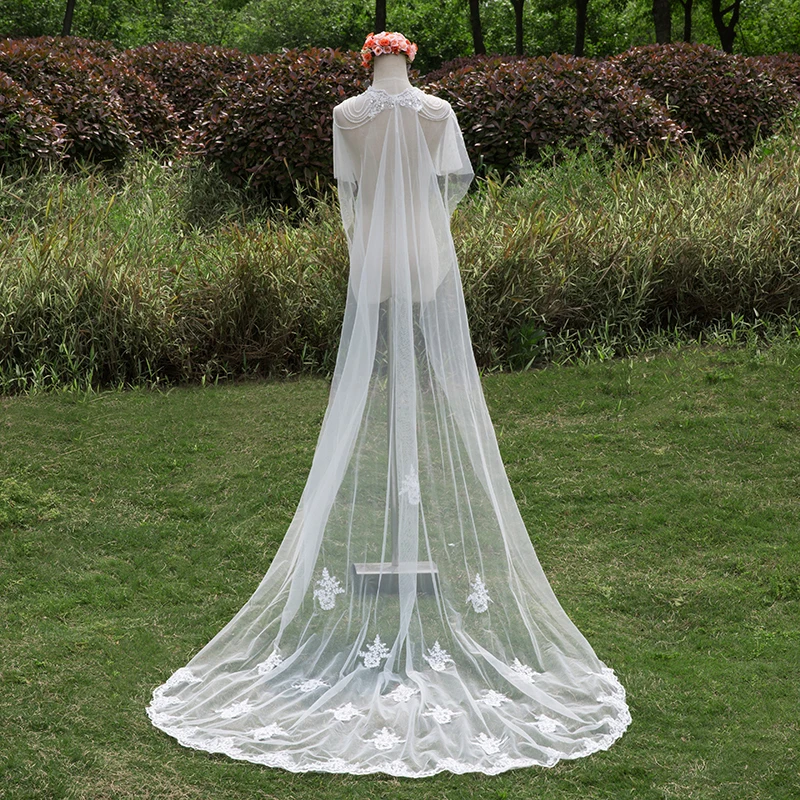 Бисероплетение Свадебная Фата 3 м Часовня Поезд Свадебное Аппликация 2016 Свадьбу