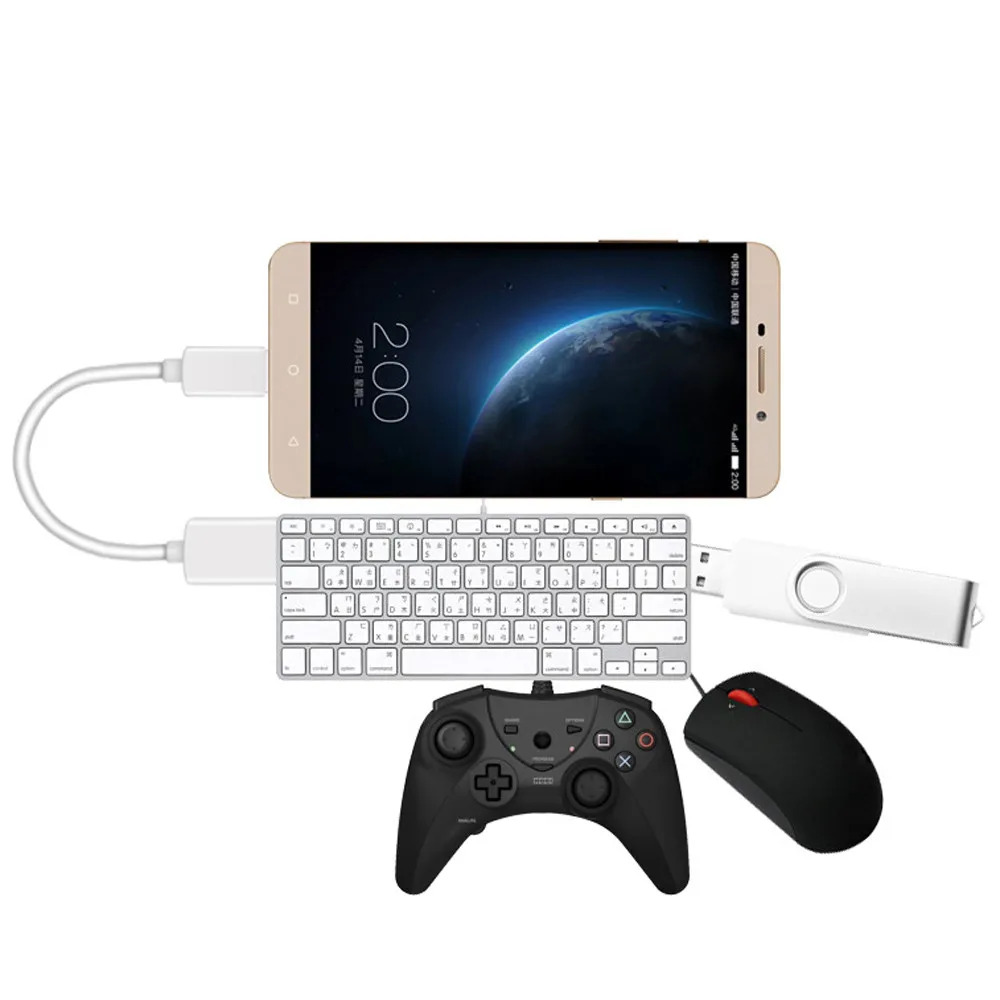 Тип-C OTG адаптер для USB2.0 кабель для передачи данных для MacBook для Xiaomi для Letv Extended U диск Мышь 56