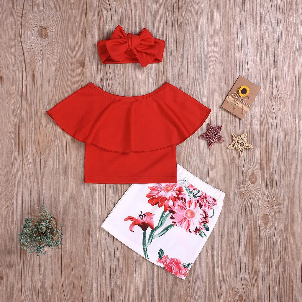 Комплект детской одежды для девочек хлопковый комплект маленьких летняя