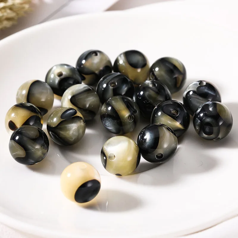 SEA MEW 10 шт круглый пластиковый крашеный камень соединитель для бисера DIY бусины