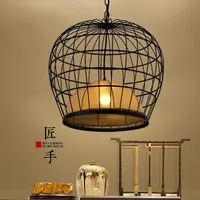 The new Chinese Pendant Lights classical iron cage hanging lamp lantern custom hotel rooms the hotel restaurant deck LU728310