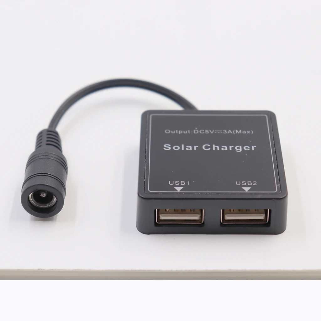 20 Вт Панели солнечные клетки 2-Порты и разъёмы USB 5V Портативный Солнечный Зарядное устройство для кемпинга на открытом воздухе аварийное освещение Водонепроницаемый