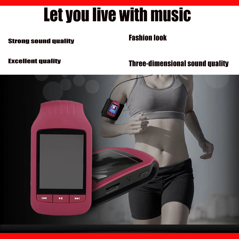 Спортивный MP3-плеер с зажимом для бега экраном записи Мини Bluetooth | Электроника