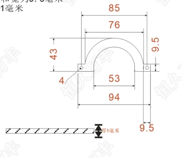 

Diameter:76mm thickness:2mm 180 degree semicircular dial plate disk