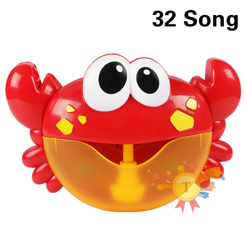 32song no box 32 Песни ванны младенца с мыльными пузырями крабы для Детей Забавные Bath музыка Bubble Maker для ванной, бассейна плавательный машина для производства мыла детская Ванная комната - Цвет: 32song no box
