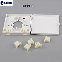 30 pcs ftth faceplate without adapter sm mm ftth 2 port white color abs wall outlet 2 core 1core fiber optical face plate 86
