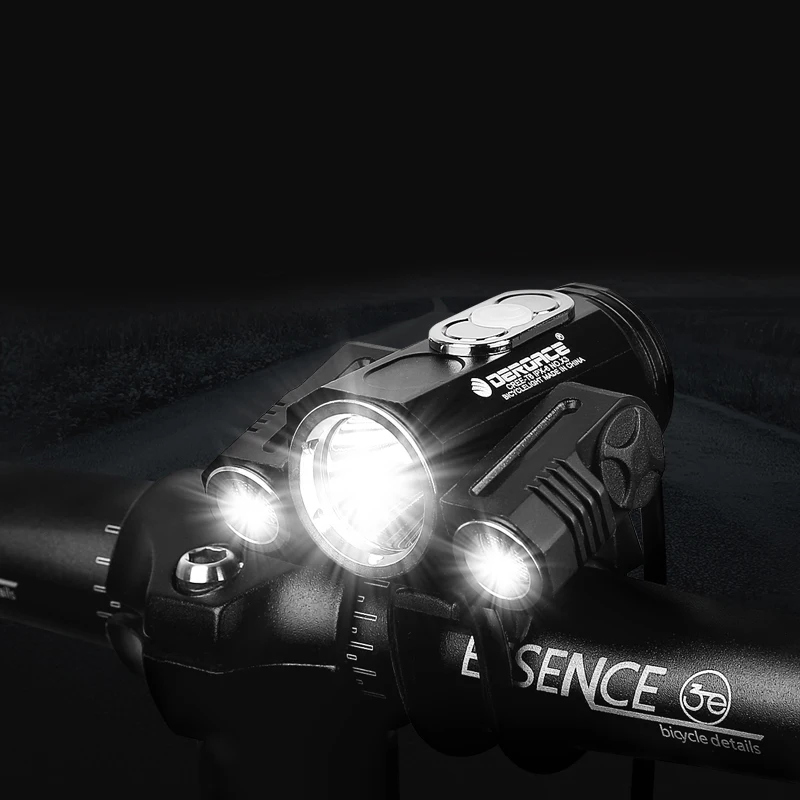 DEROACE велосипедные фары T6 велосипеда свет ходовые огни для горного ночное