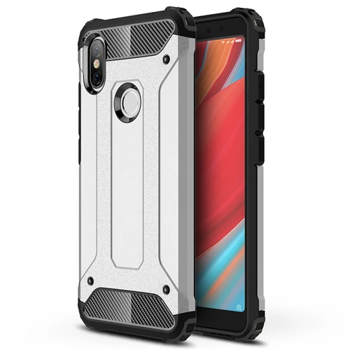 Silver Противоударный армированный резиновый силиконовый чехол для телефона Xiaomi Redmi Note 7 6 5 Pro PC защитный чехол для Redmi Note 5A 4 4X5 Plus 6A - Цвет: Silver