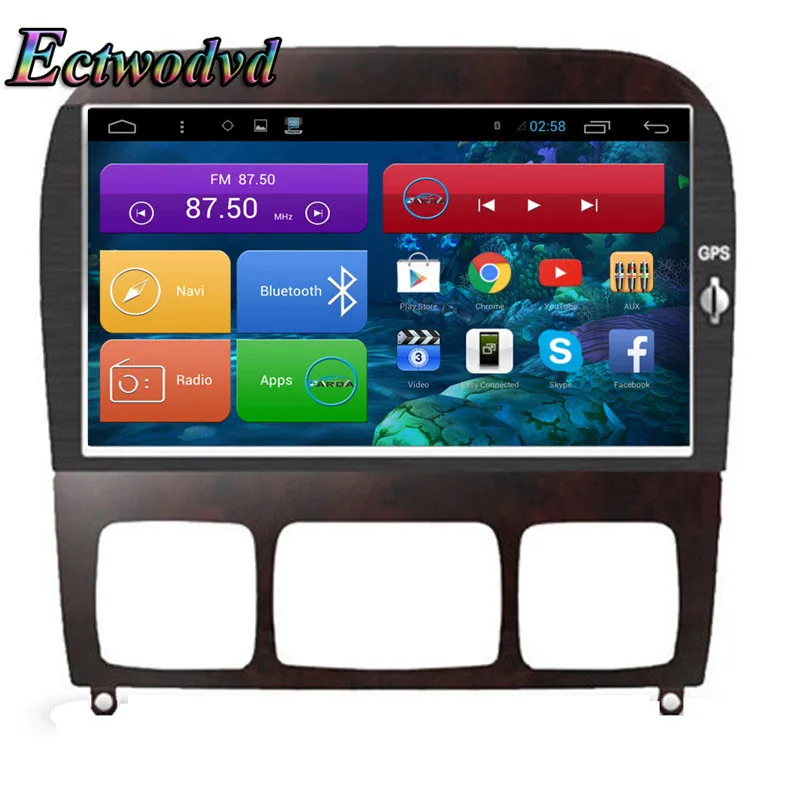Ectwodvd Восьмиядерный Android 8 1 Автомобильная dvd навигационная система Радио для Benz S