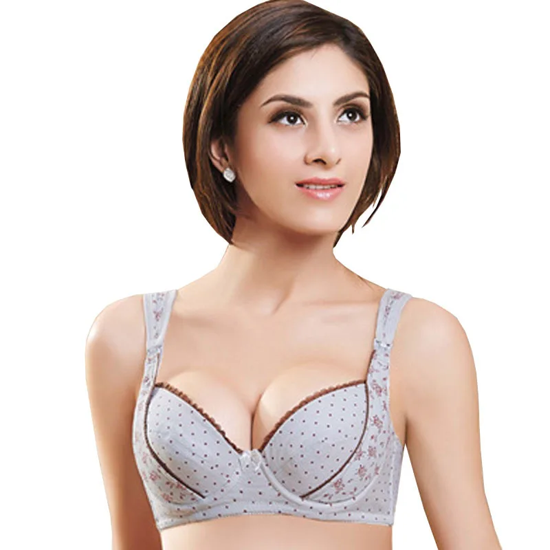 Нижнее Белье для беременных с цветочным принтом Бюстгальтер кормления хлопковые