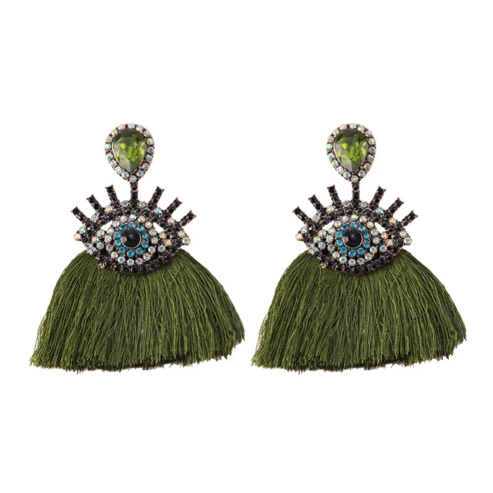 Best lady Boho модные серьги с кисточками для женщин Свадебные винтажный геометрический вечерние бахромой массивные серьги-капельки многоцветные подарки