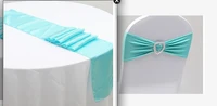 100 pcs tiffany blue chair sash 10 pcs tiffany blue table runner for wedding party free shipping by dhl
