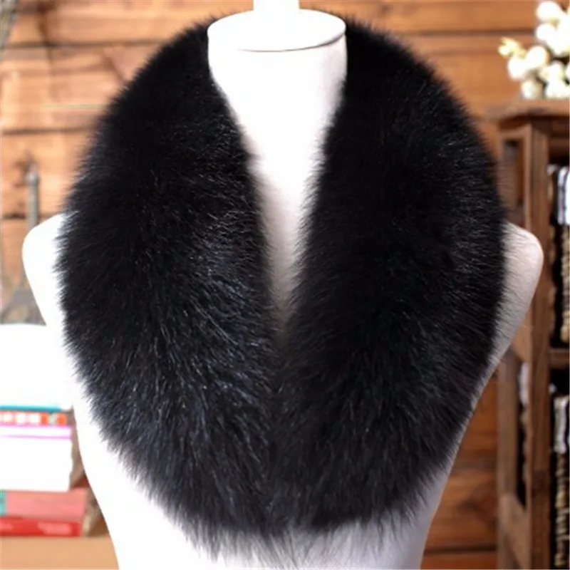 100% натуральный Лисий мех воротник для мужчин и женщин из натуральной кожи