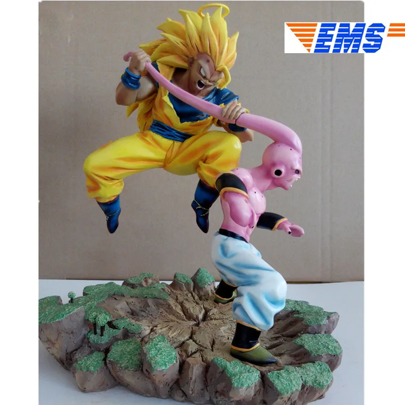 Статуя Dragon Ball Z Super Saiyan 3 Son Goku VS Majin Buu GK полноразмерный портрет полимерная фигурка