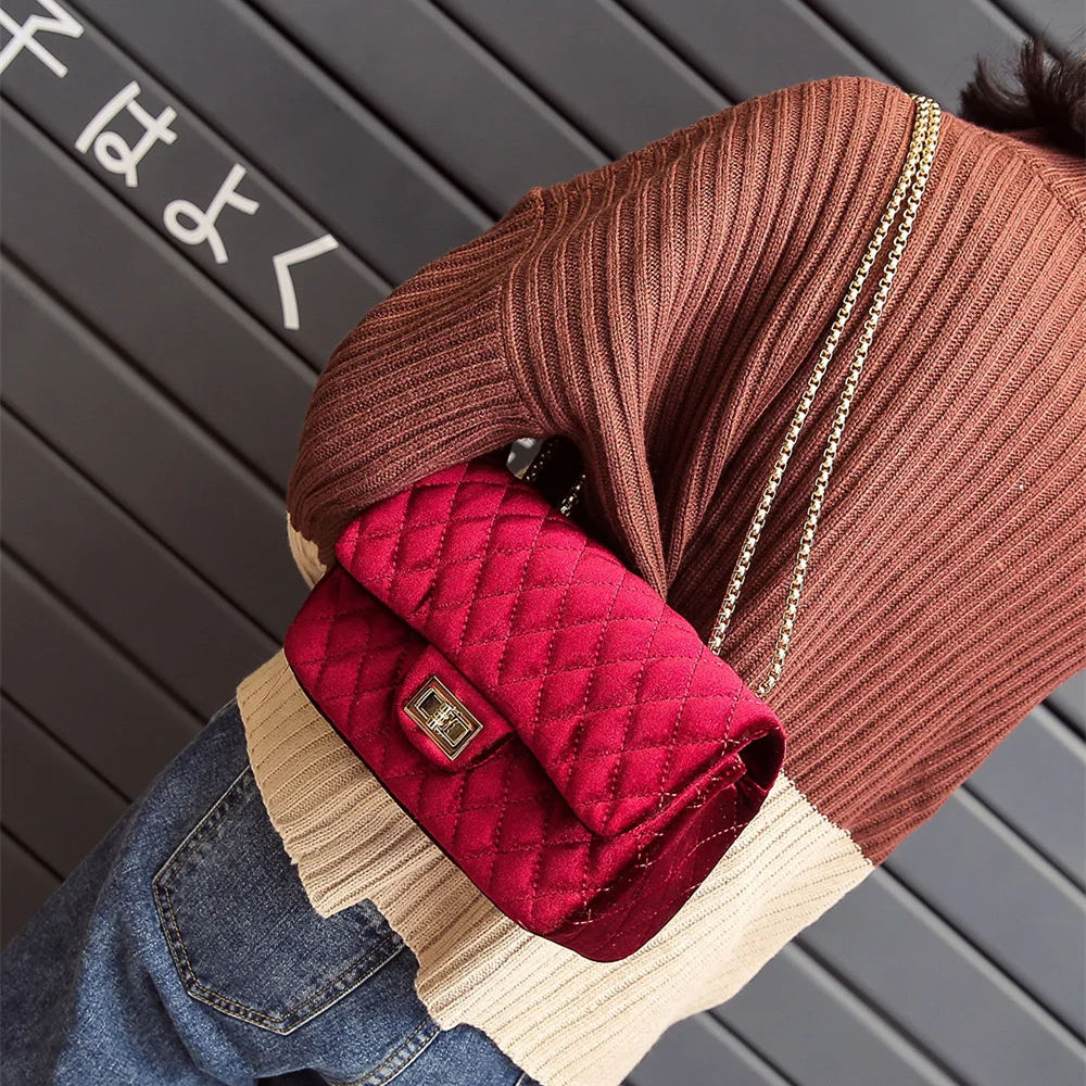 Роскошные Сумки Для женщин сумки дизайнерские на плечо Винтаж бархат цепи