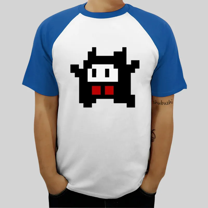 Симпатичные 8 бит Инди Монстр Для мужчин футболка хлопковая Футболка Модные