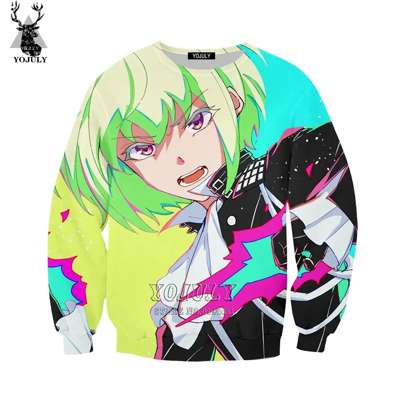 Yojuly 3d печати Для женщин Для мужчин аниме promare Толстовка Harajuku Осень толстовки Повседневное с О-образным вырезом с длинным рукавом Уличная A530
