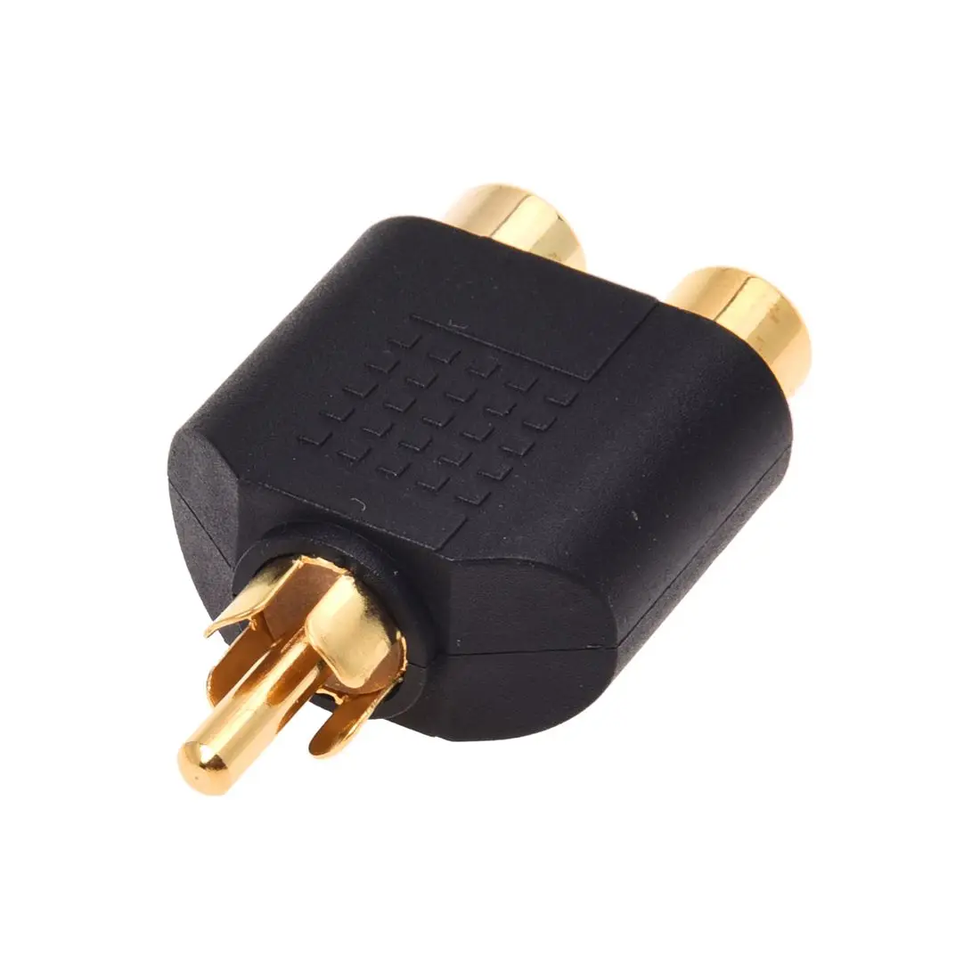 DSHA Новый горячий позолоченный разветвитель RCA штекер на 2 розетки | Обустройство