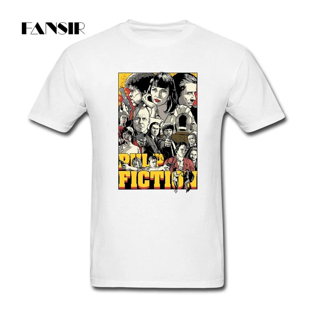 Криминальное чтиво Мужская футболка высокого качества с короткими рукавами для