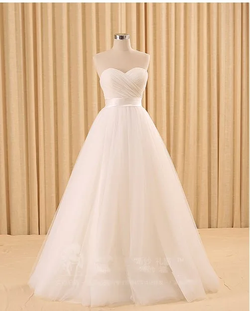 Простой свадебное платье милая тюль складки с плеча дешевые сделано в китае пром