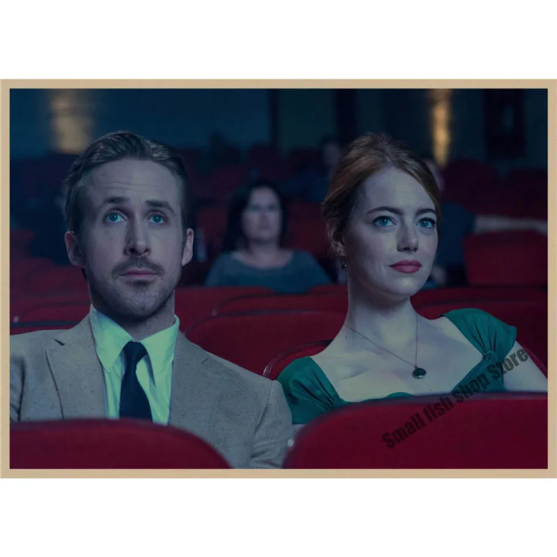LA LAND Ретро плакат, крафт-бумага, бумага для бара, кафе, домашний декор, настенная роспись - Цвет: Темный хаки