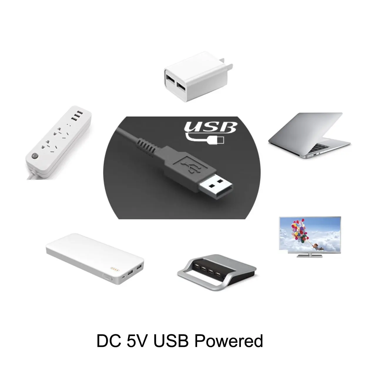 Пульт дистанционного управления с питанием от USB 7 цветов 3 Вт RGB мини кристалл