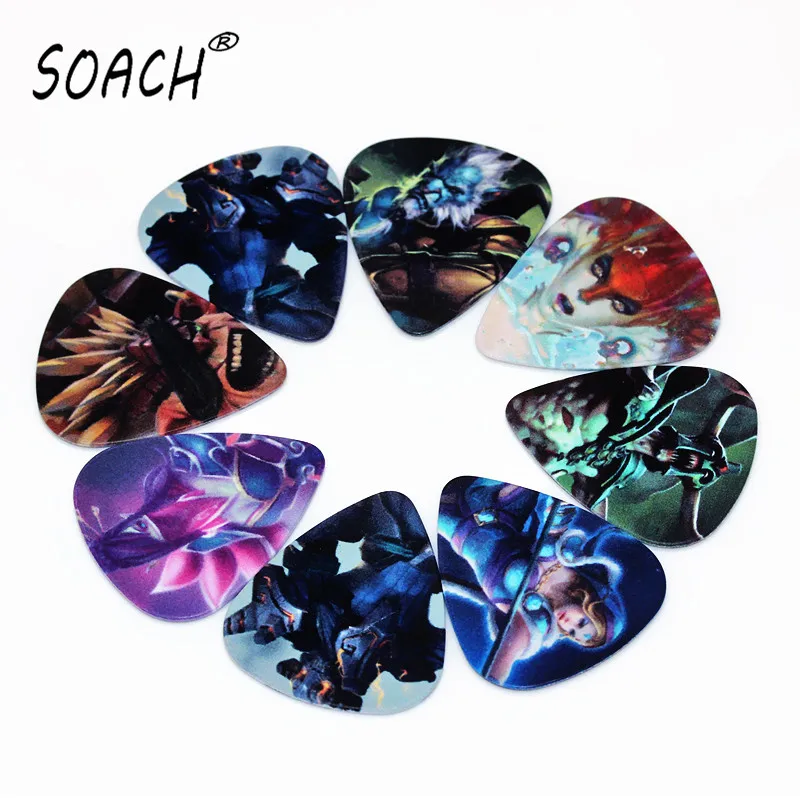 

SOACH 10pcs Newest game Guitar Picks Thickness 0.71mm guitar pick for Ukelele Guitar Accessories