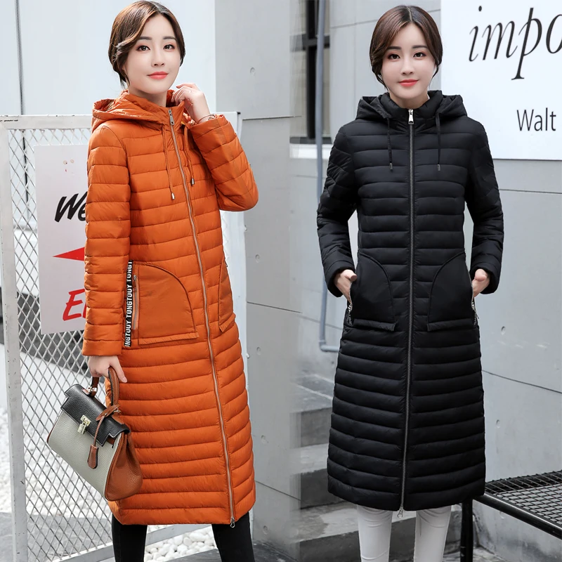5XL Hooded Thicker Winter Down Cotton Jacket Women Long Coat 2019 new Plus size padded Coats Casual Female Parka | Женская одежда